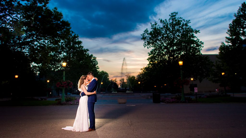 IU Auditorium Wedding Night Photo