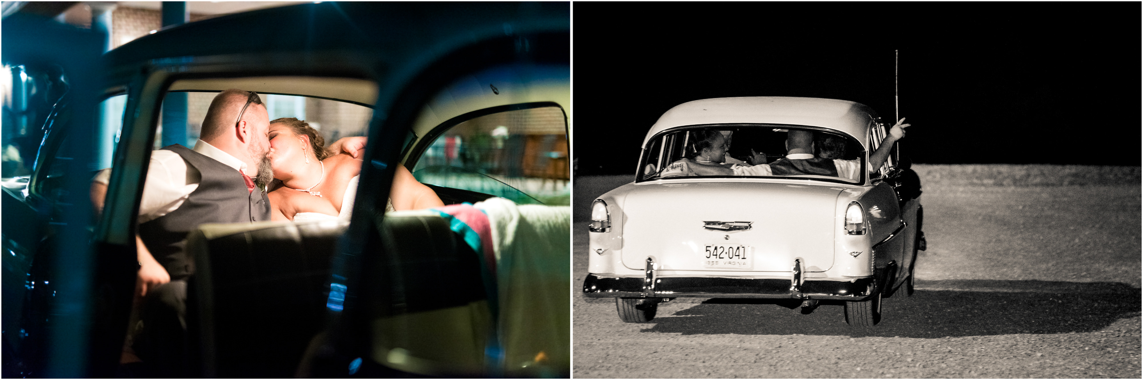 Car sendoff at Harrisonburg wedding