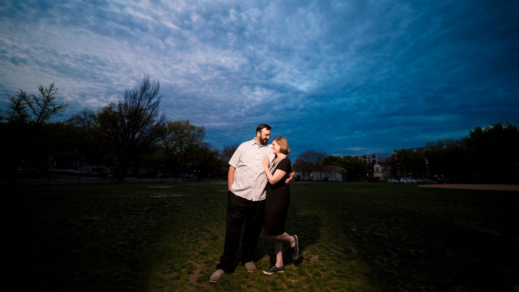 S+T in a Del Rey park during their engagement pics