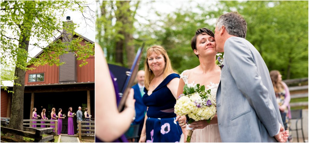 Outdoor wedding ceremony at Bold Rock Hard Cider