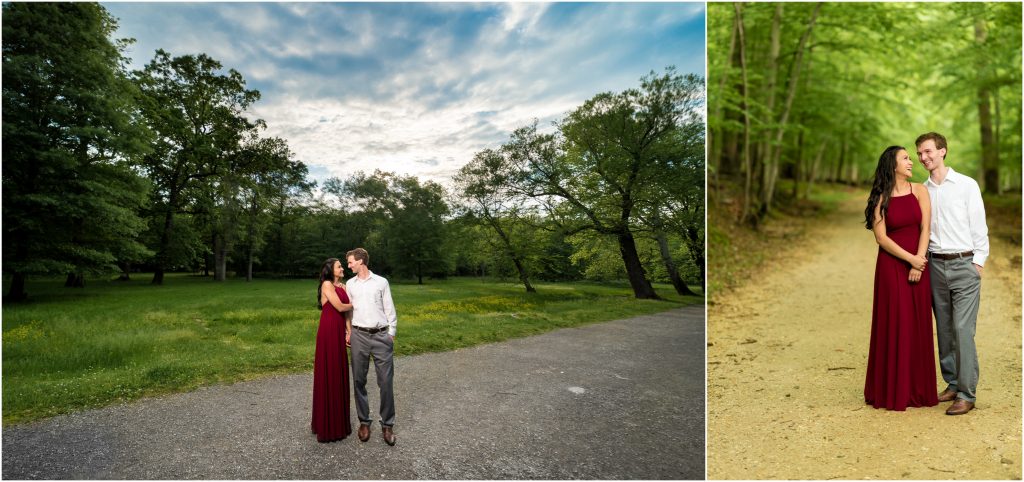 Great Falls Park Engagement Pic of couple