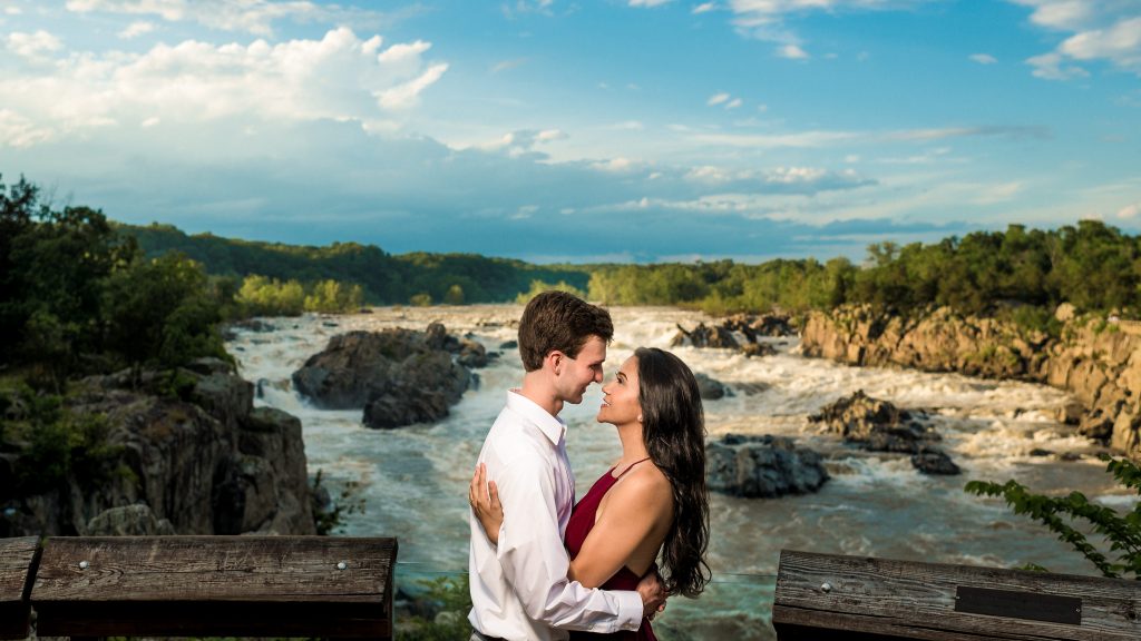 Sam + Bryan overlooking Great Falls in NOVA