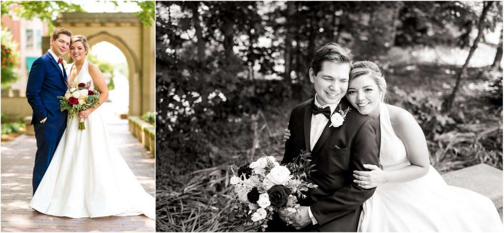 Sam + Jeremiah on IU's campus before their wedding