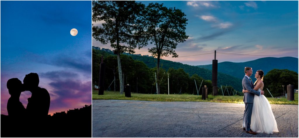 nighttime photos at wintergreen resort wedding