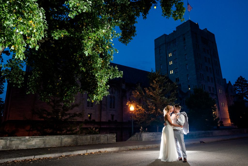 indiana memorial union wedding night photo