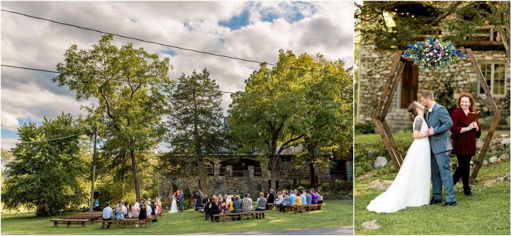 Wedding ceremony at Melrose Caverns