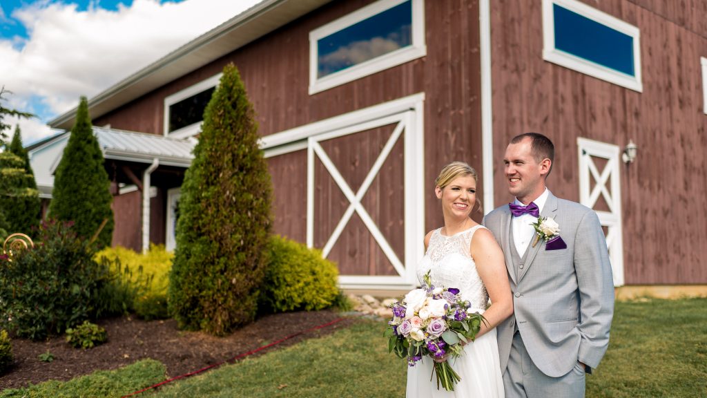 Wedding Couple at The Barn at Kline's Mill in Linville, VA