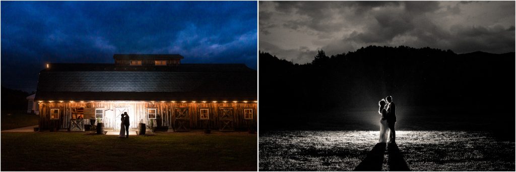 awesome night time photos from farm at glen haven wedding