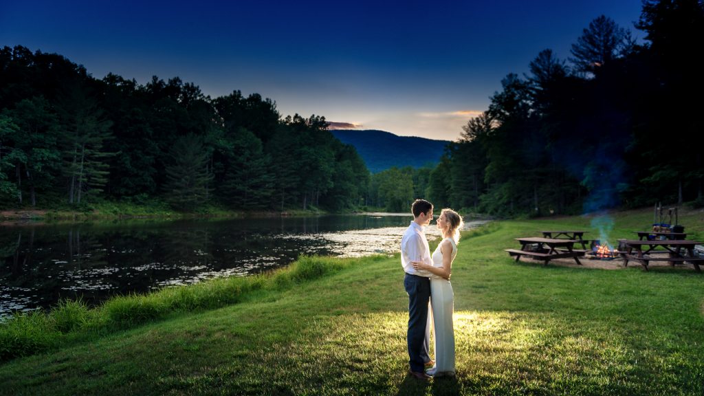 Night Photo at Montfair Resort Farm Wedding