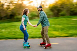 roller derby engagement photos in harrisonburg