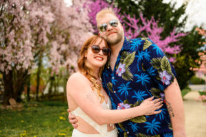Cool style for these two on their engagement shoot in Harrisonburg