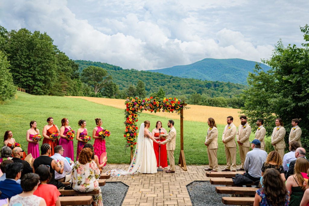 Shenandoah Woods wedding ceremony site in the woods